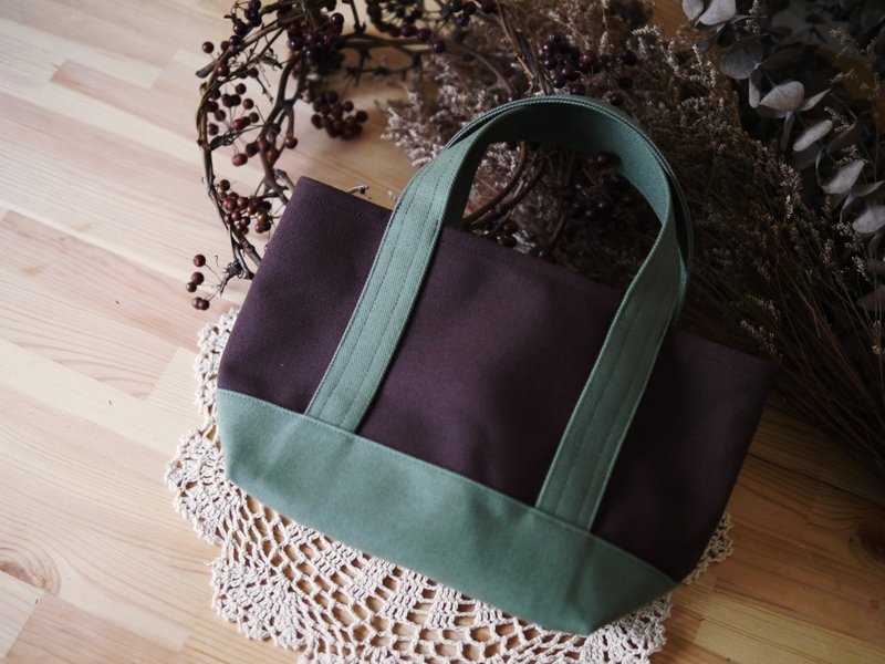 经典托特包 Ssize coffee x olive -咖啡x橄榄绿- - 手提包/手提袋 - 其他材质 咖啡色