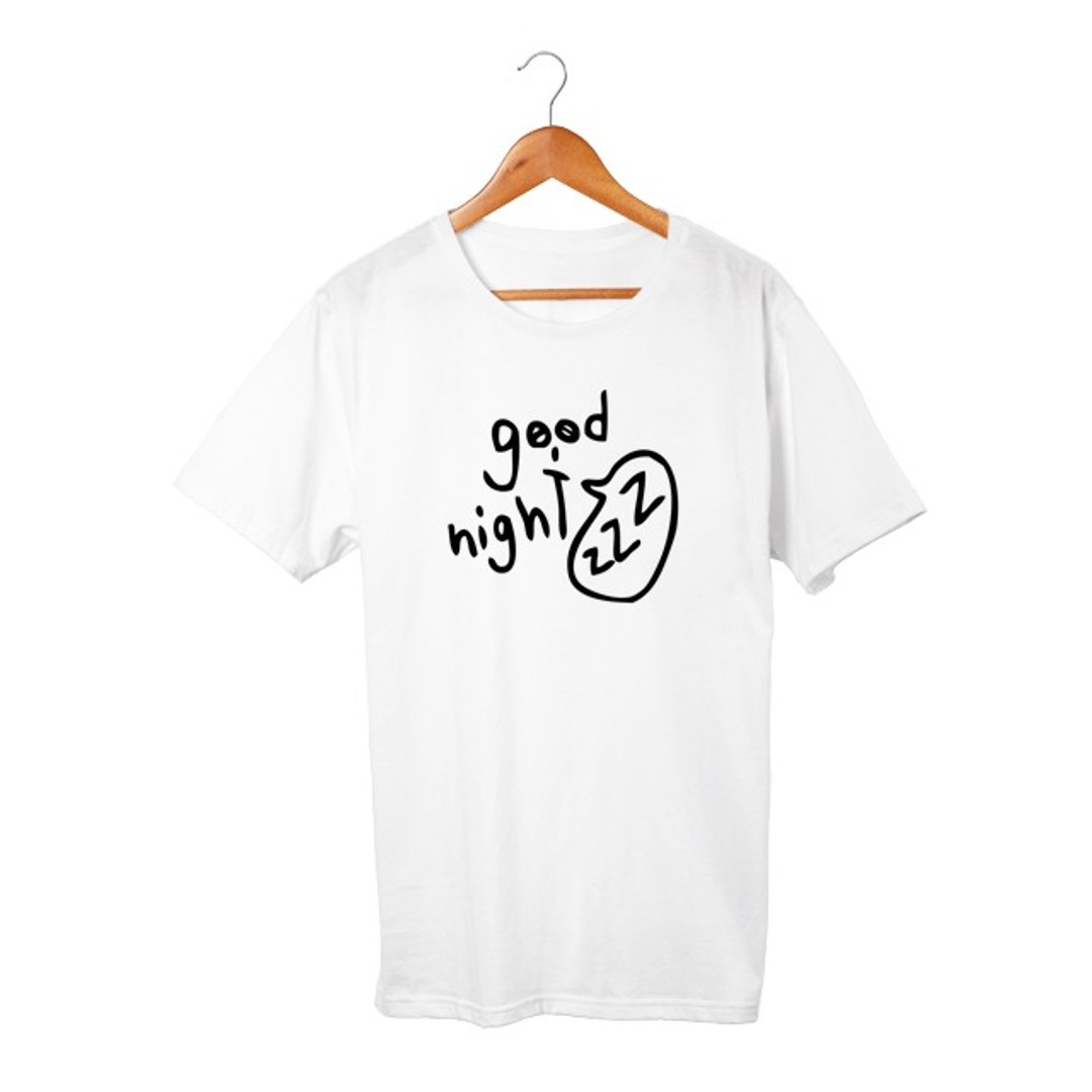 good night T-shirt - 女装 T 恤 - 棉 