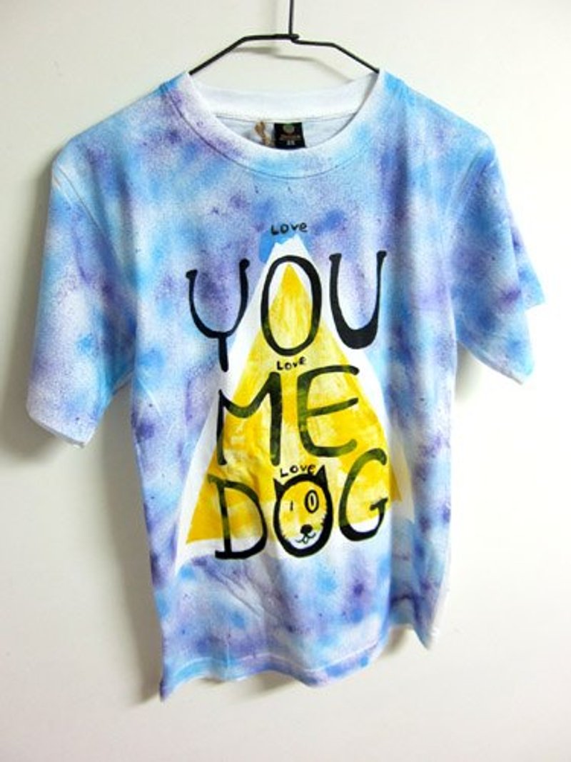 一家人-短版 手绘T - 女装 T 恤 - 棉．麻 多色