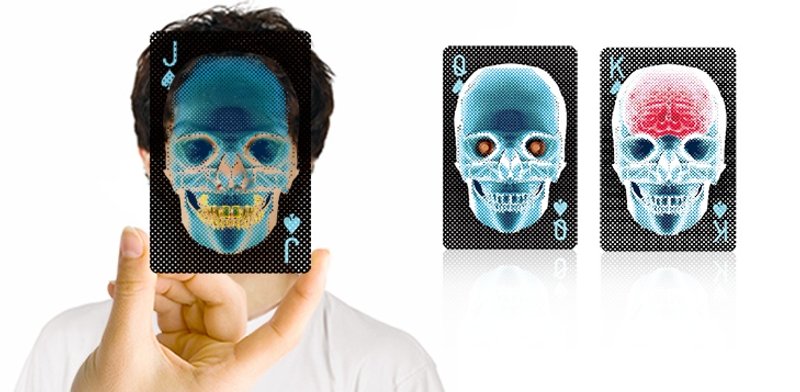 ‘X-ray’耶诞新年交换礼物/ 透明X光骷髅扑克牌 - 其他 - 塑料 黑色