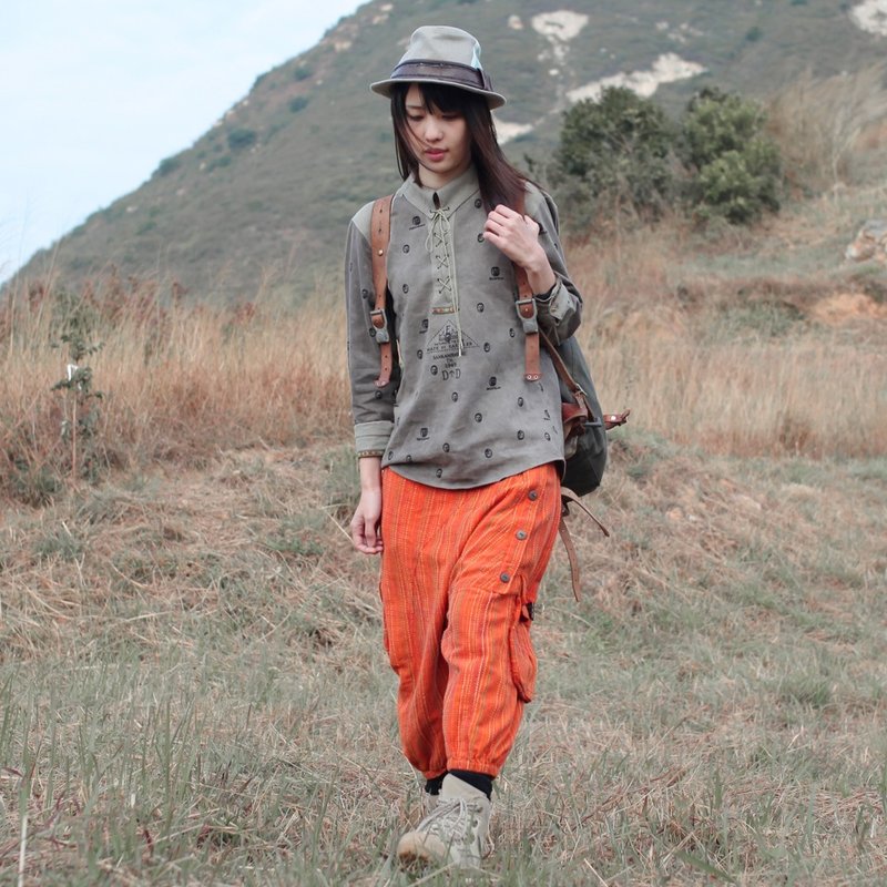 EARTH.er  │"FIGUREHEAD"中性户外衬衫 ● FIGUREHEAD Unisex Outdoor Shirt│ :: 香港原创设计品牌 :: - 男装衬衫 - 棉．麻 咖啡色