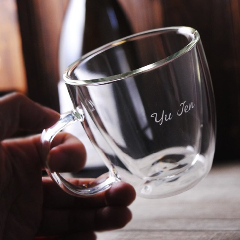 200cc【森林手工双层杯】隔热不烫手义式浓缩咖啡杯(不含饮料) - 咖啡杯/马克杯 - 玻璃 绿色