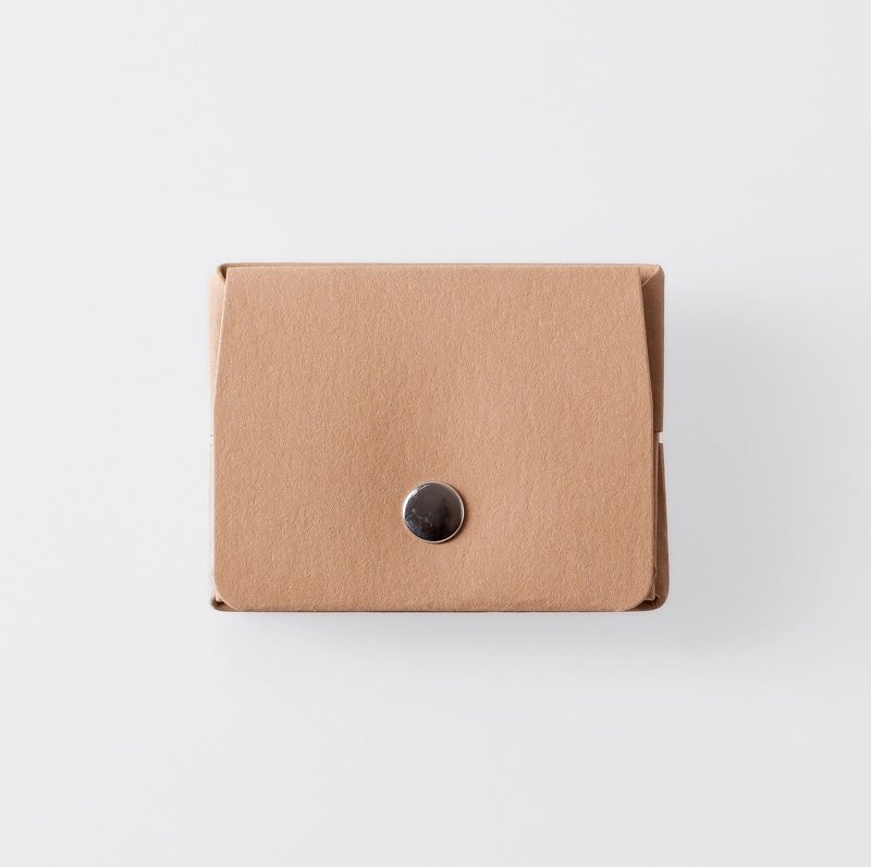 长方 折纸款 可水洗纸 零钱包 / 深棕 - 零钱包 - 纸 咖啡色