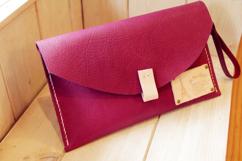 【好日 手作】皮革手拿明信片袋(中) - 其他 - 真皮 多色