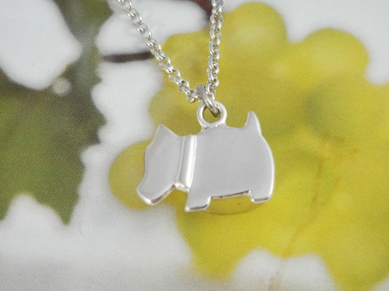 定制化纯银宠物骨灰项链_雪纳瑞 - 项链 - 其他金属 银色