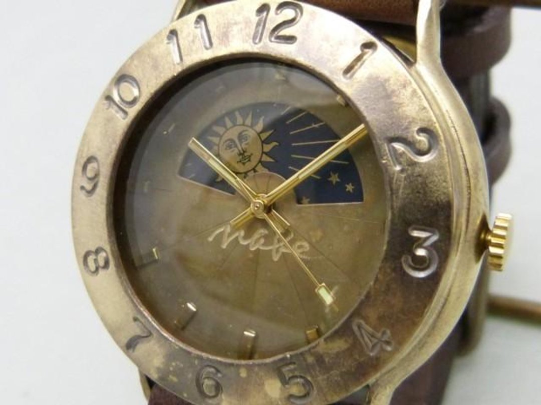 Explorer-JB2-S&M 手工表 HandCraftWatch JUMBO 黄铜 36mm 日月显示 (JUM65S&M) - 女表 - 铜/黄铜 金色