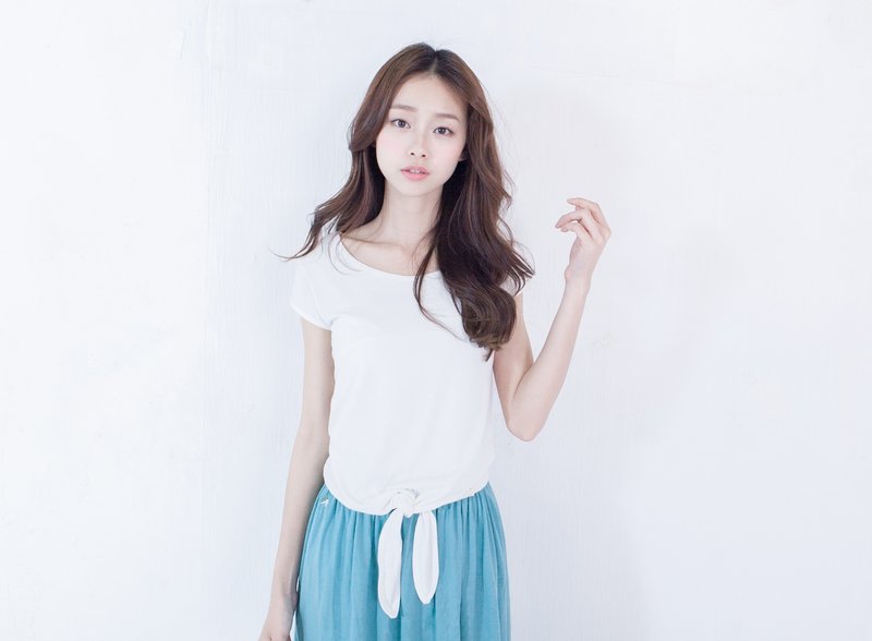 SUMI◆夏日海滩风打结素面上衣◆4SF050_白 - 女装上衣 - 棉．麻 白色