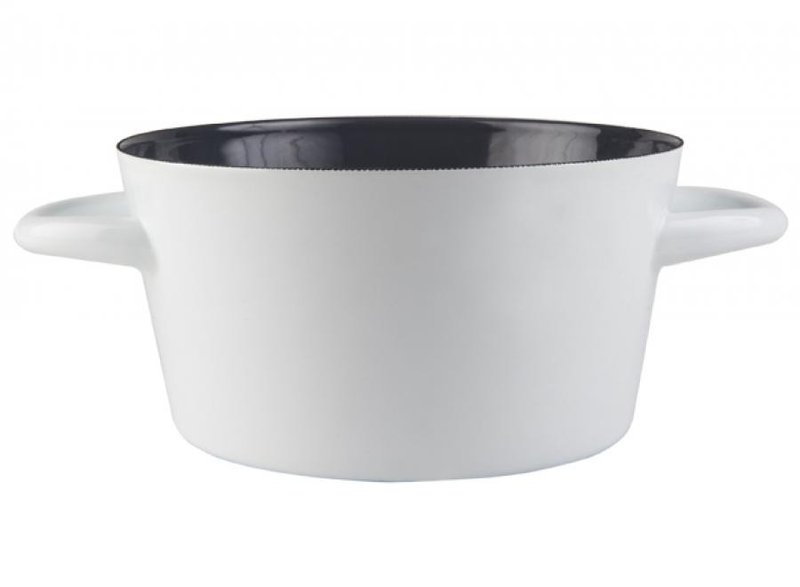 Muurla 灰白经典款珐琅制双手把锅/圣诞节礼物/交换礼物 - 厨房用具 - 纸 白色