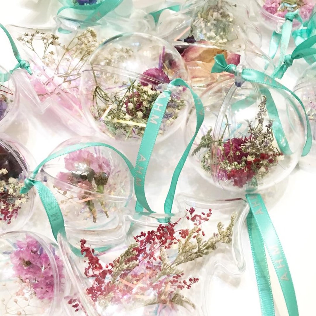 AHM Handmade 泡沬干花璀璨梦幻水晶球 - 吊饰 - 纸 