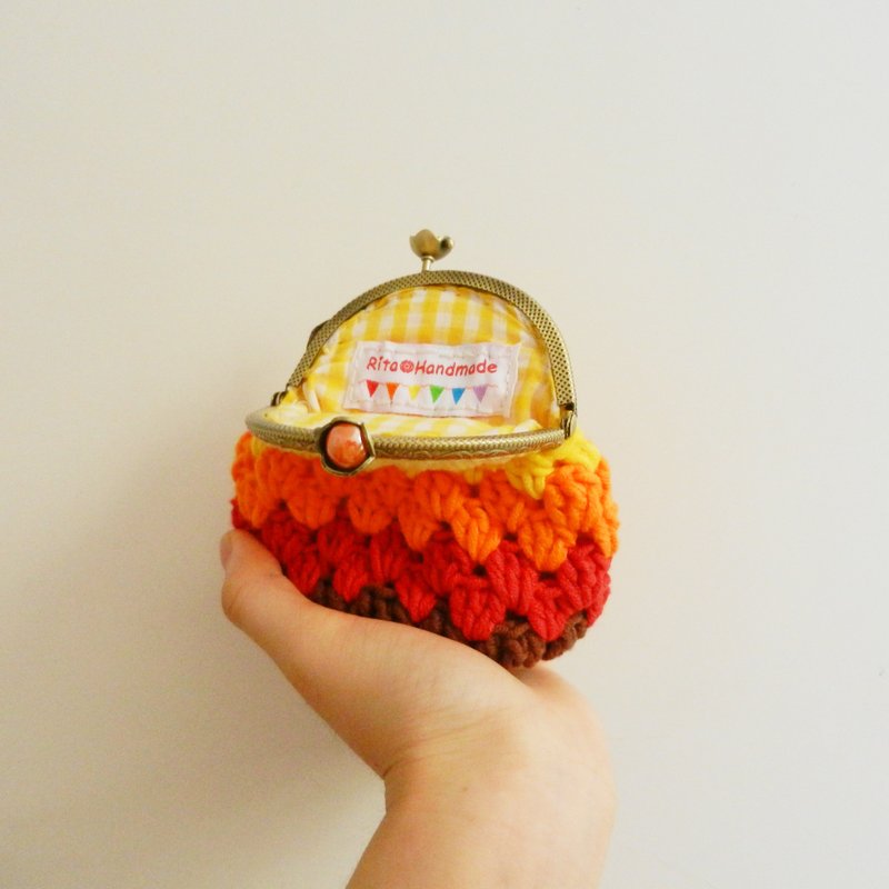 鉤織系列彩虹钩织口金包零钱包 - 零钱包 - 其他材质 多色