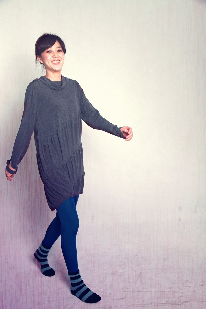 Gosselin 法国面包高领上衣 - 女装上衣 - 棉．麻 灰色