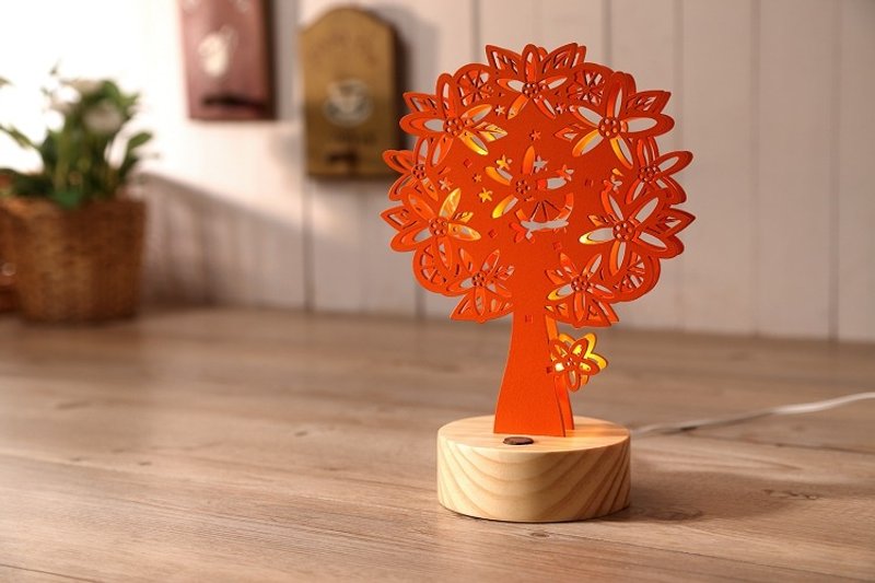 橙花树 - 灯具/灯饰 - 木头 橘色