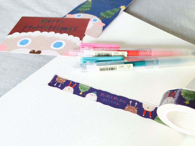 【壹伍年的圣诞提案】窝在雪地里的球纸胶带 - 纸胶带 - 纸 蓝色