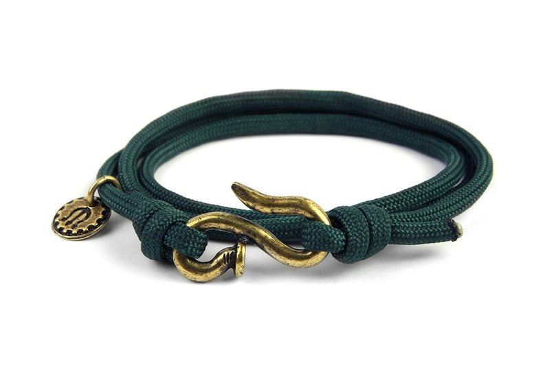 【METALIZE】Nails with rope bracelet 三圈式伞绳手链-铁钉款 - 手链/手环 - 其他金属 