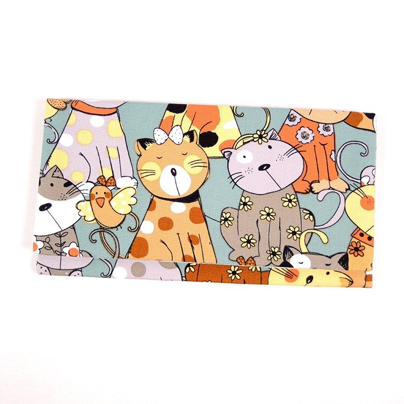 红包袋 存摺袋-猫咪聚会(绿) - 皮夹/钱包 - 其他材质 绿色