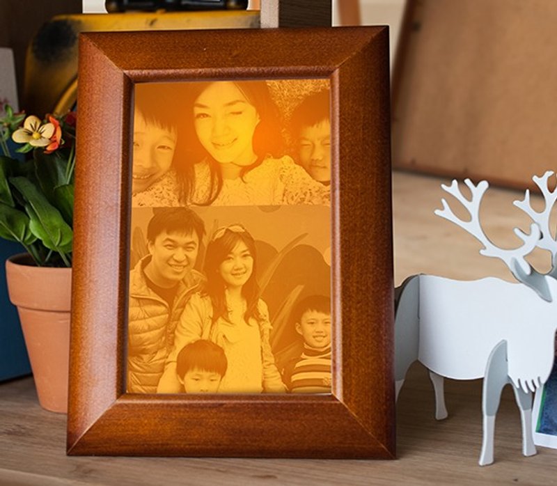 照片雕刻_原木夜灯相框款【纪念】 - 画框/相框 - 木头 卡其色