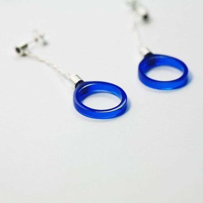 灯泡耳环 - 点亮你的"新" - 耳环/耳夹 - 其他金属 蓝色