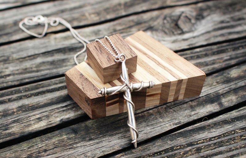 十字架 - 项链 - 其他金属 橘色