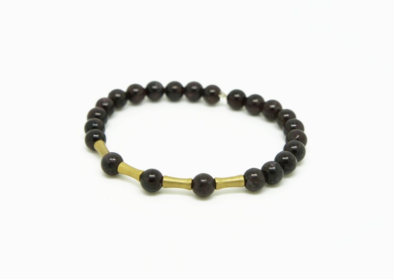 IF+｜尘封的记忆：石榴石铜珠手环 - 手链/手环 - 宝石 红色