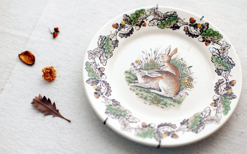 【好日恋物】英国秋季陶瓷盘 - 浅碟/小碟子 - 其他材质 多色