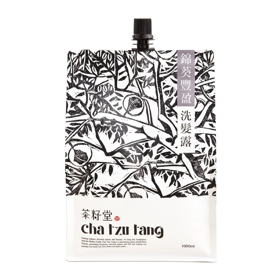 茶籽堂 锦葵丰盈洗发露补充包 1L - 洗发用品 - 植物．花 蓝色