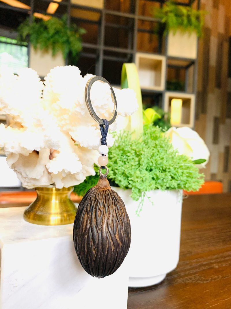 蓦然(钥匙圈系列)狐尾椰子--洞察 - 钥匙链/钥匙包 - 植物．花 黑色