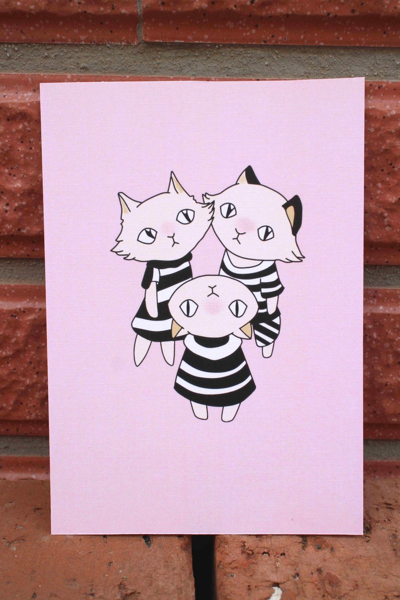 明信片--木然猫--【三只猫】 - 卡片/明信片 - 纸 