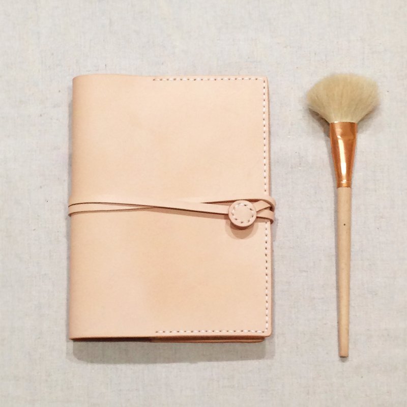 翡冷翠 B6 皮革笔记本/植鞣革/手帐/记事本 -橡木白 /定制化刻字 - 书衣/书套 - 真皮 白色