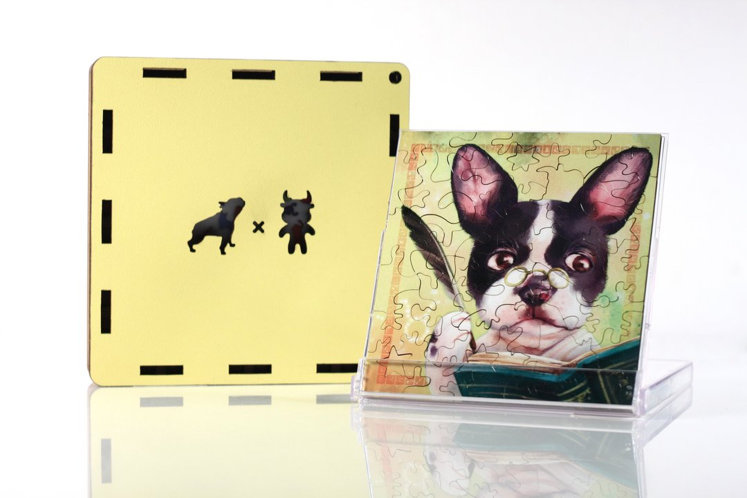 35P木质拼图_金牛座X法国斗牛犬 - 拼图 - 木头 黄色