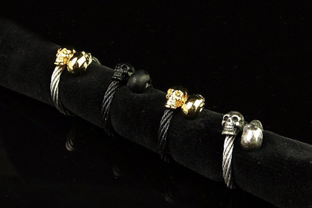 【METALIZE】F.T.W Skull Ring-3mm钢索骷髅戒指 - 戒指 - 其他金属 