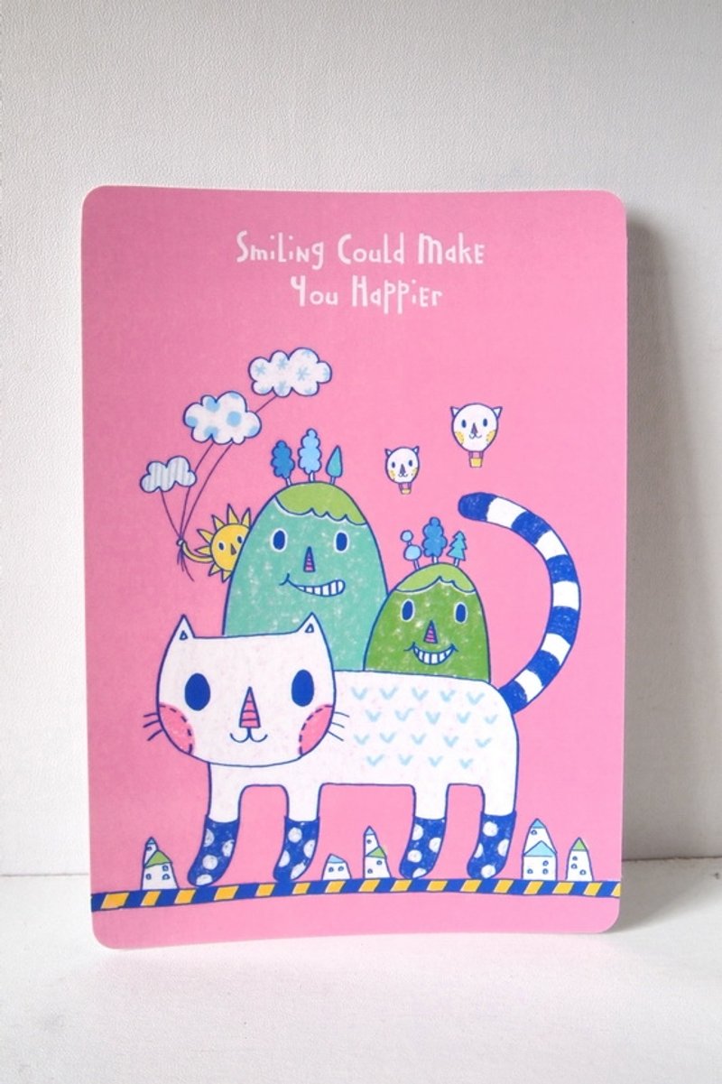 《猫咪的移动森林》明信片 - 卡片/明信片 - 纸 粉红色