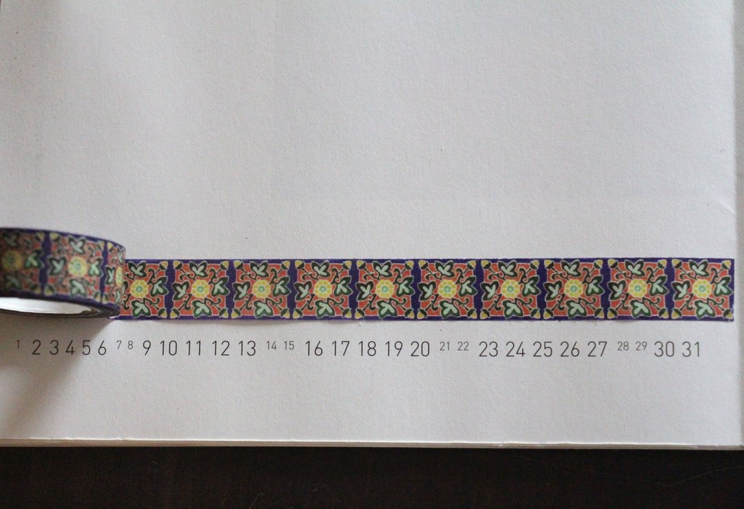 {::MAJOLICA:: FLORA MASKINGTAPE No.1-4}花砖纸胶带_蓝的丝瓜花 - 纸胶带 - 纸 蓝色