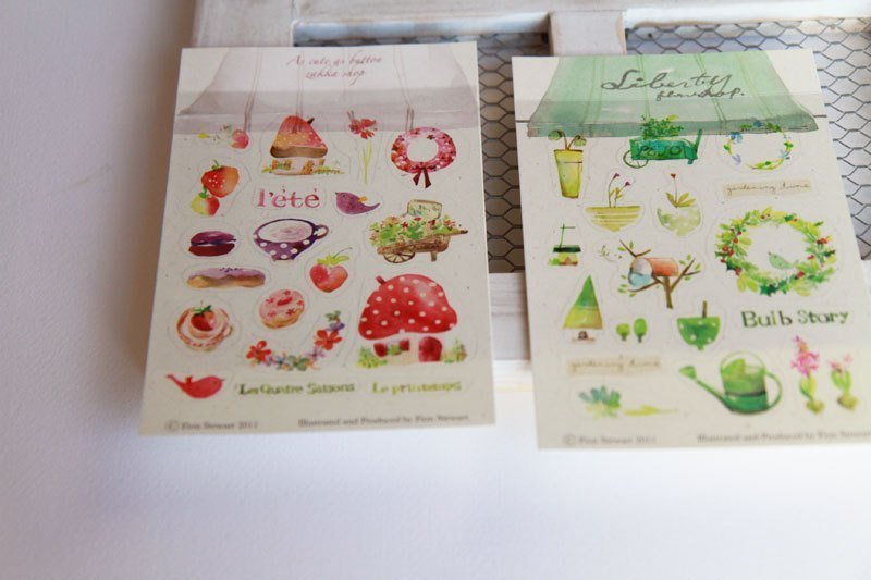 fion stewart经典贴纸系列--小红和小绿 - 贴纸 - 塑料 红色