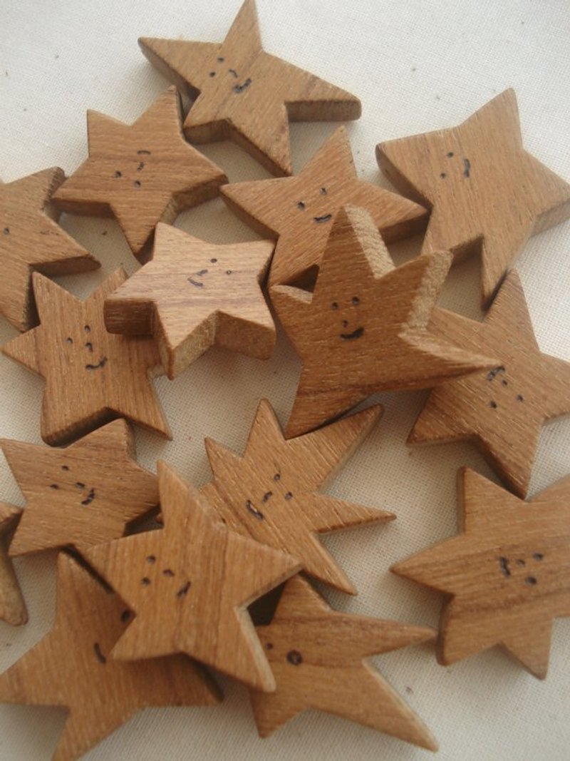 柚木小星星＊ - 项链 - 木头 红色