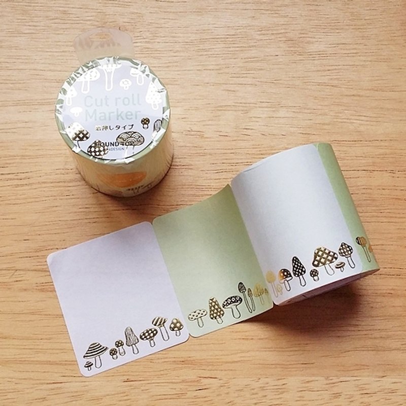 ROUND TOP 箔押自黏便签.付笺【小蘑菇-烫金 (RT-RF-007N)】 - 贴纸 - 纸 金色