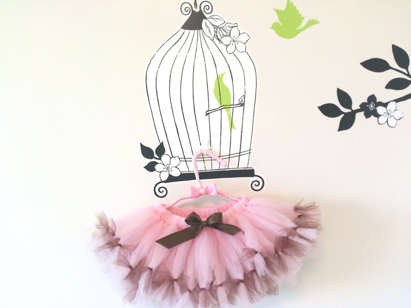 ★草莓焦糖★  秋天的甜点派对  ~ 美式手工澎裙弥月生日礼盒 - 满月礼盒 - 其他材质 粉红色