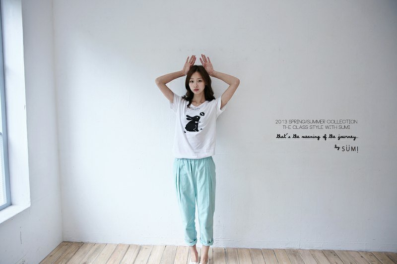 △旅行的意义_兔子▽女款T_3SF001_白 - 女装 T 恤 - 棉．麻 白色