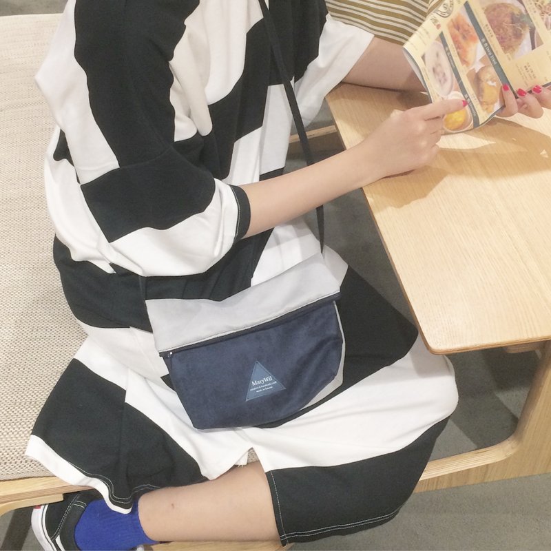 MaryWil双色蛋糕包-灰色起司蓝莓口味 - 侧背包/斜挎包 - 纸 多色