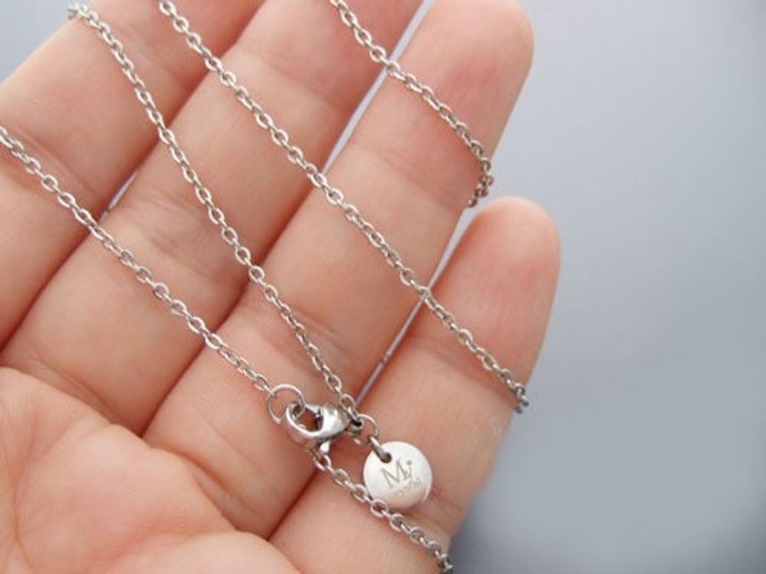 MyCrystal经典款品牌钢链38/42/46cm三种长度(316L Fine Steel) - 项链 - 其他金属 灰色