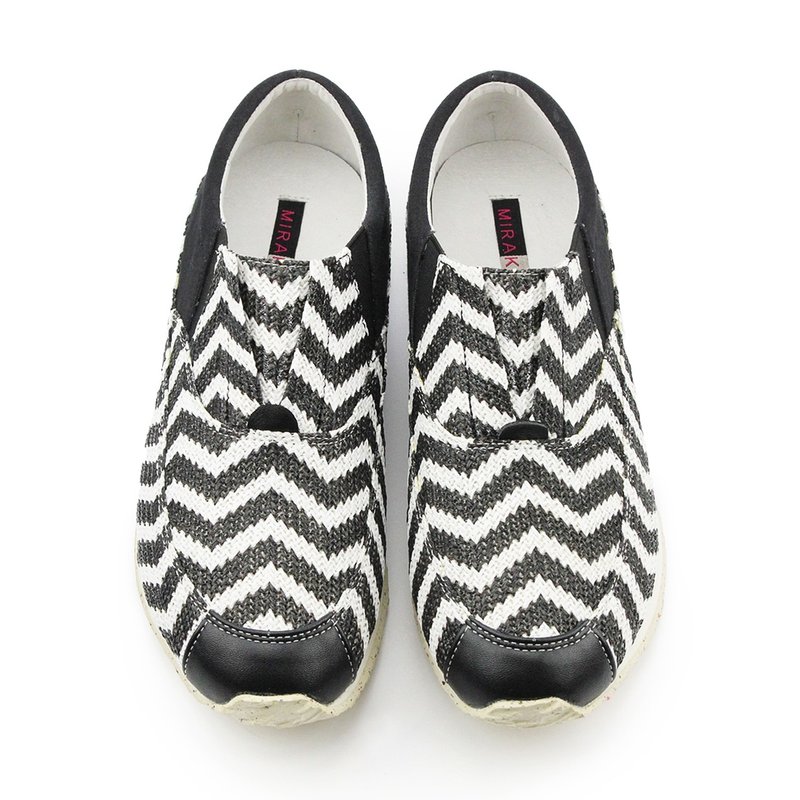 La Vie W1051 BlackWhite - 女款休闲鞋 - 聚酯纤维 多色