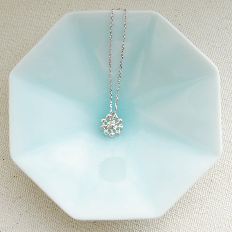 Let it snow蕾丝小雪花坠 - 纯银款 - 项链 - 纯银 银色