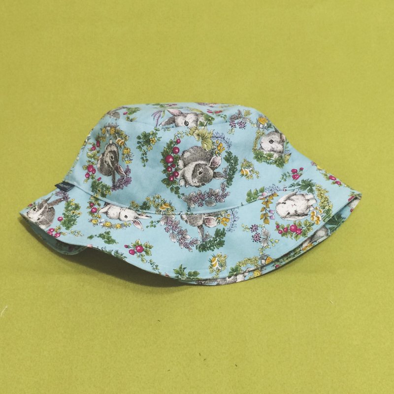 MaryWil百搭渔夫帽-水蓝草原兔 - 帽子 - 其他材质 蓝色