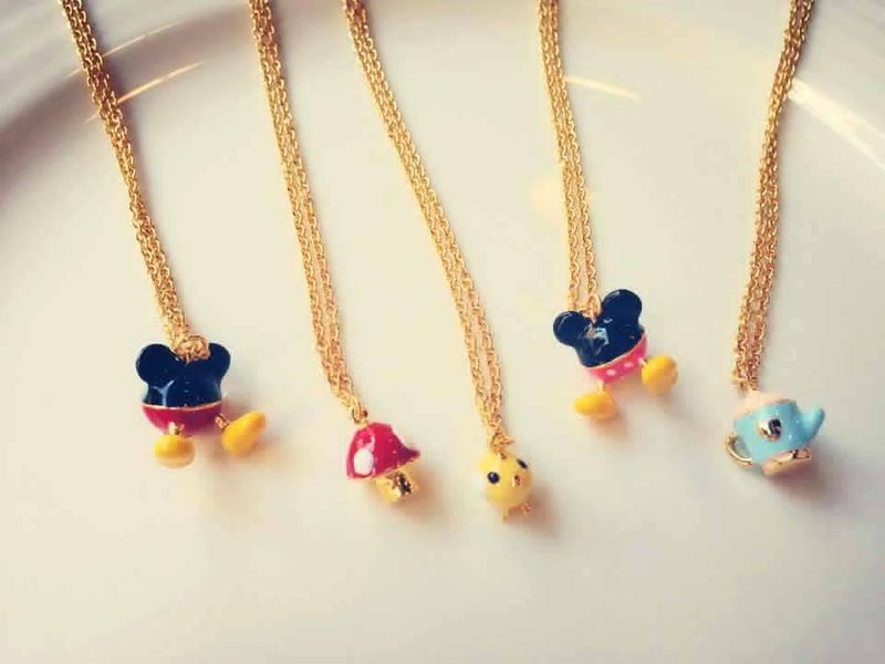 米奇米妮 立体短链 - 项链 - 其他金属 