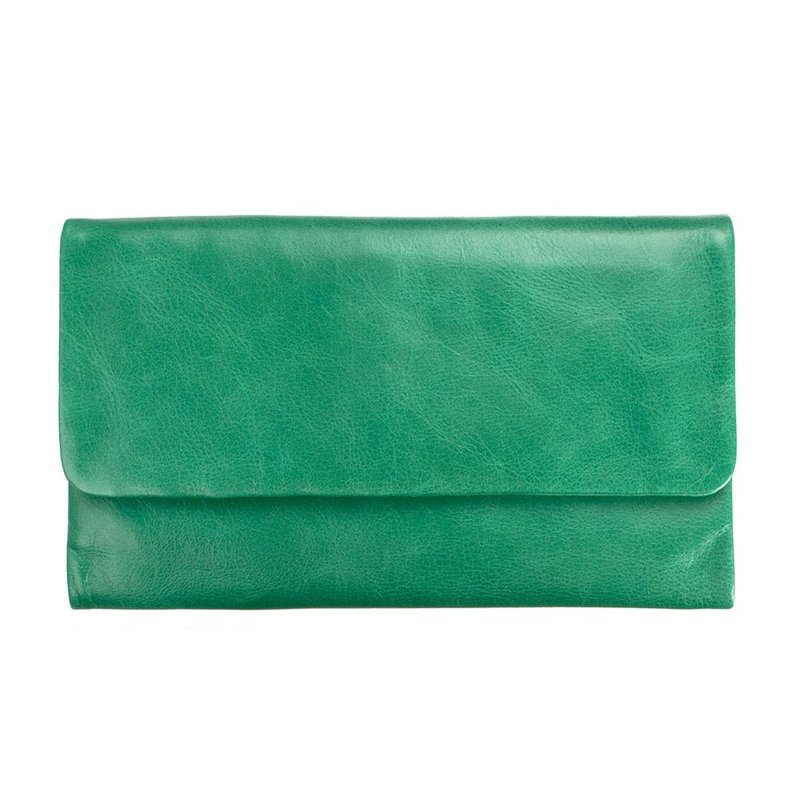 AUDREY 长夹_Emerald / 绿宝石色 - 皮夹/钱包 - 真皮 绿色