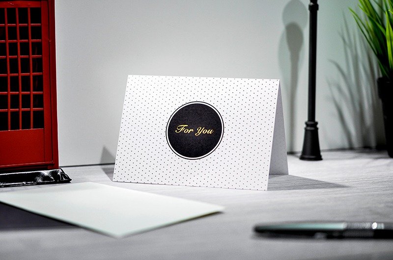 For You 祝福卡_小点点(5入组) - 卡片/明信片 - 纸 白色