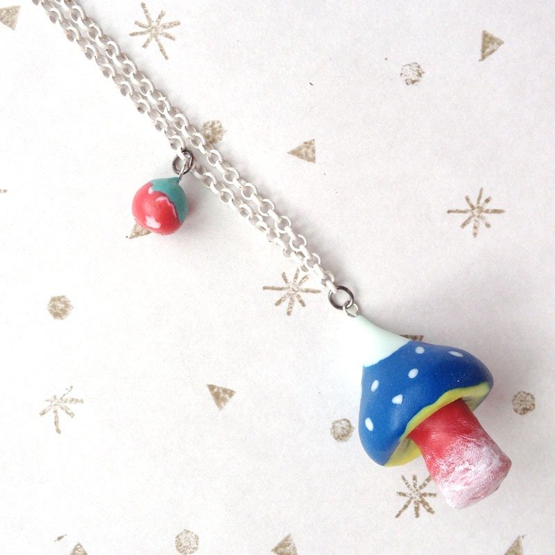 [tomoq]彩色蘑菇项链1号 - 项链 - 塑料 多色