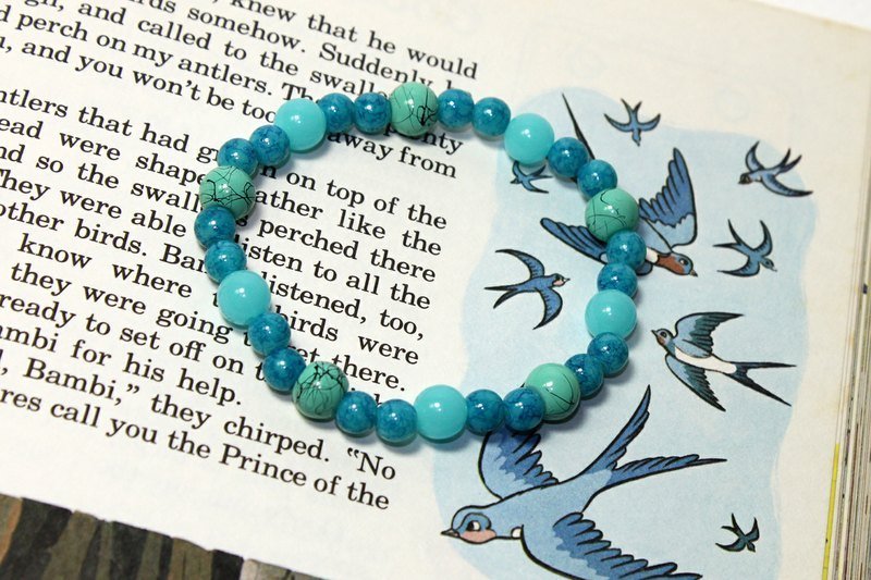 蓝色的灯塔★串珠手炼 - 手链/手环 - 其他材质 蓝色