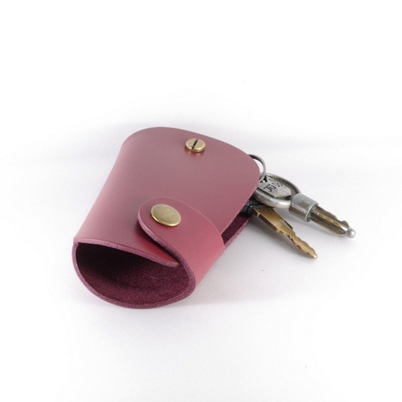 卡夫卡 寛版钥匙包 /酒红 - 钥匙链/钥匙包 - 真皮 