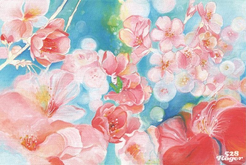 樱花系列-全 /明信片 - 卡片/明信片 - 纸 粉红色