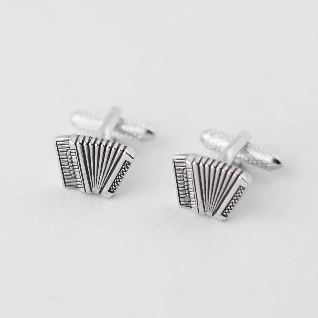 手风琴袖扣 HANDHARMONIKA CUFFLINKS - 袖扣 - 其他金属 
